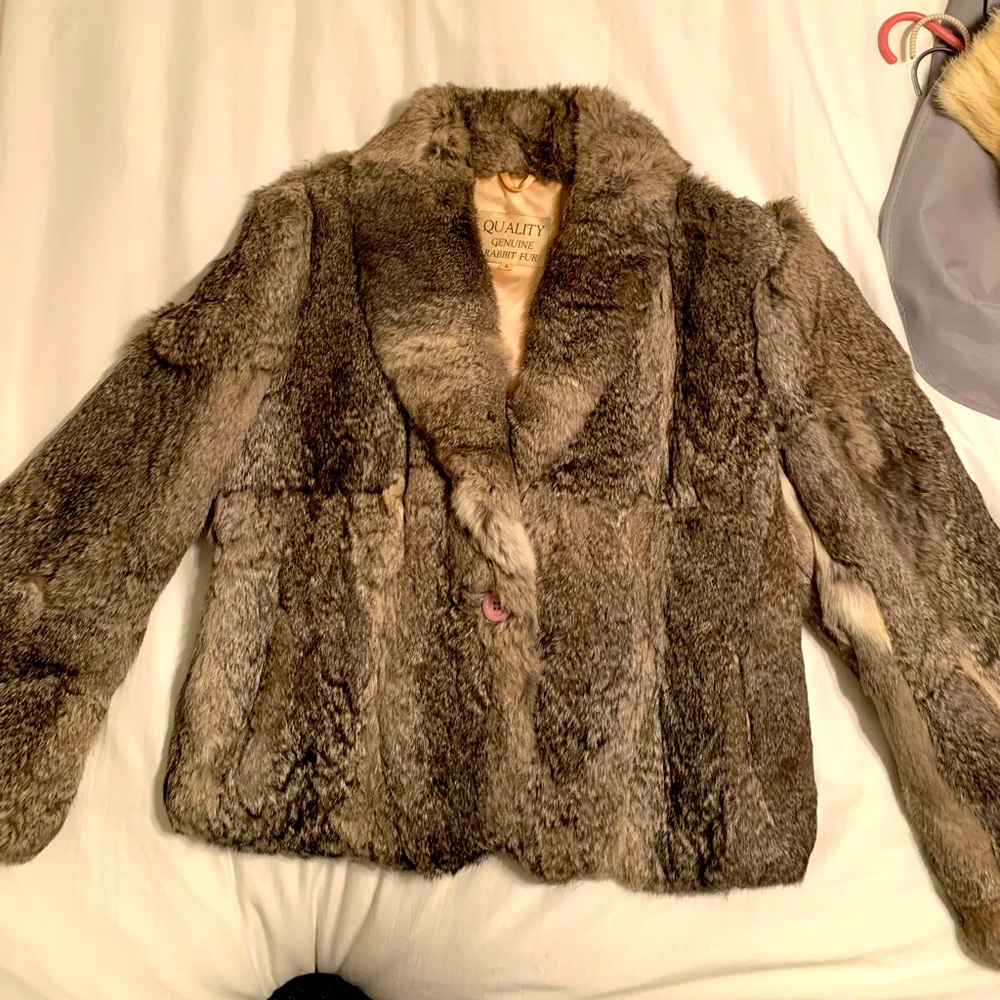 Genuine Coney Rabbit fur coat. EXCELLENT condition.